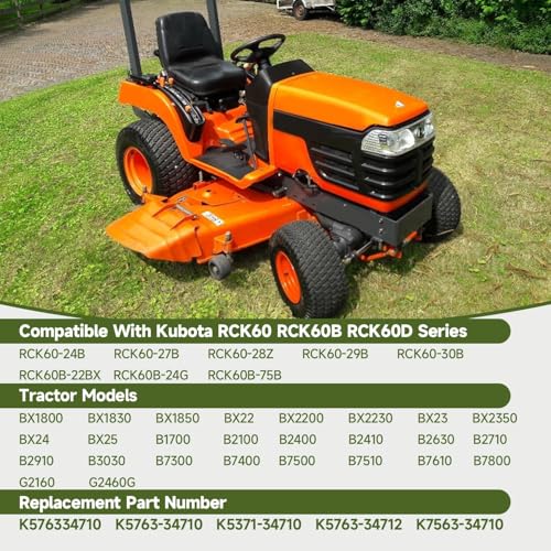 MID-Mower Deck 2 Band Belt 1.18" x 120" Compatible with Kubota 60" RCK60 RCK60B BX23 BX2230 BX2670 BX1800 BX2200 Replace#: K5763-34710 K5371-34710 K5763-34712 B2630 BX22 BX2200 BX24 BX25