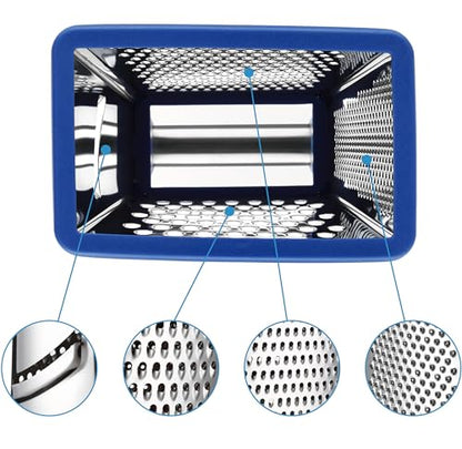 Spring Chef Stainless Steel XL Cheese Grater for Kitchen, Sapphire - color: Sapphire