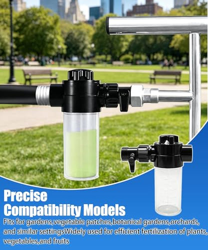 2pcs 4oz Fertilizer Injector Bottle with Valve and Hose Adapter - color: 2pcs