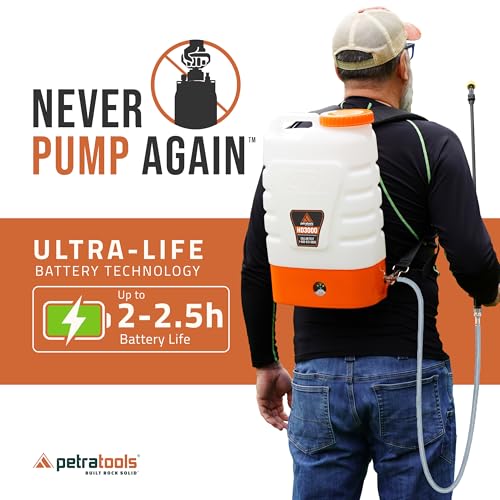 PetraTools HD3000 3 Gallon Battery Powered Backpack Sprayer 7 Spray Nozzles - size: HD3000 ProKit (7 Nozzles)