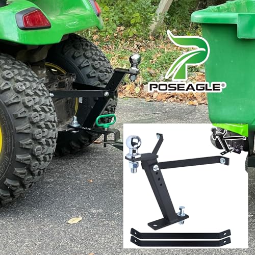[Upgraded] Lawn Mower Trailer Towing Hitch, 1-7/8-Inch Diameter