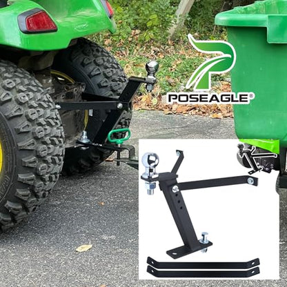 [Upgraded] Lawn Mower Trailer Towing Hitch, 1-7/8-Inch Diameter