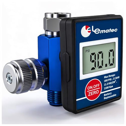 LE LEMATEC Digital Paint Gun Air Regulator with LED Gauge, 1/4 NPT - style: Pro Digital Version