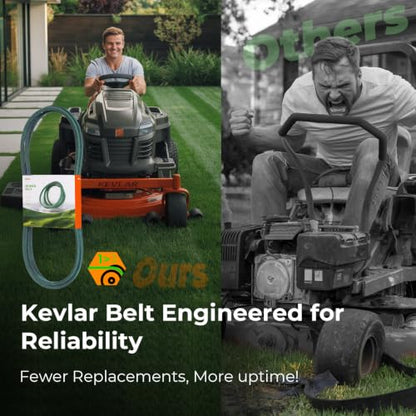 429636 Mower Deck Belt Kevlar Reinforced for Craftsman Husqvarna Poulan Ariens 42" Riding Mowers, Replaces 197253, 532429636, 598559101 – YTH18542, LT2000 – 1/2" x 101.2"