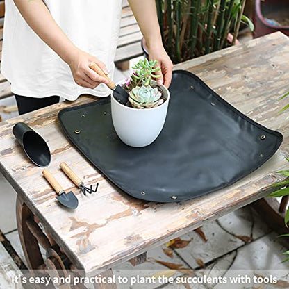 5Pcs Succulent Tool Set, Mini Garden Tools for Plant Care (No Flowerpot) - style: Classic Garden Tools