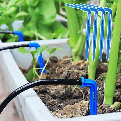 15pcs Bend Arrow Dripper 90 Degree Micro Drip Irrigation Kit Emitters for 4/7mm Hose Garden Watering Tools Saving Drippers (Blue) - color: Blue