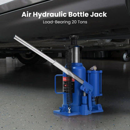 SPECSTAR Pneumatic Air Hydraulic Bottle Jack with Manual Hand Pump 20 Ton - color: Blue