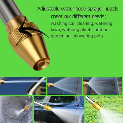 Upgraded Metal Garden Hose Nozzle Heavy Duty - color: Black