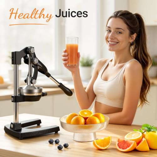 Black Cast Iron Juicer for Bartenders & Health Enthusiasts - color: black