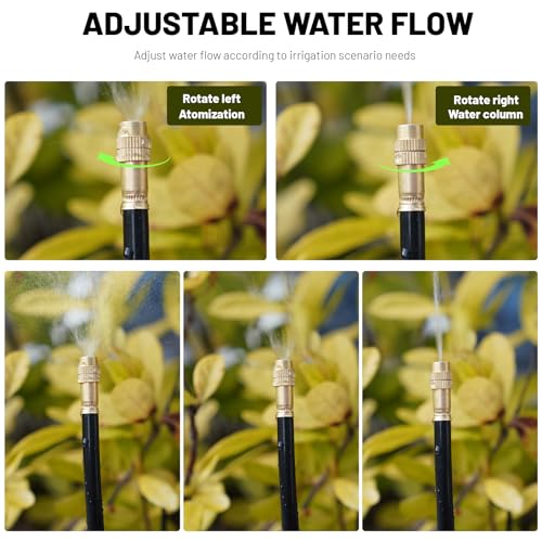 Thiswing 360° Adjustable Drip Irrigation System with 13 Nozzles - size: 40FT