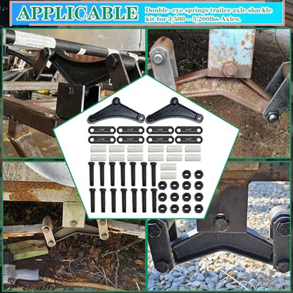 Trailer Axle Equalizer 312L Shackle Kit For 3500lb to 5200lb Axle - size: Equalizer 3-1/8" Shackle Kit