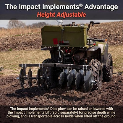 Impact Implements® 55" Disc Plow Harrow w/Weight Tray for ATV/UTV/Tractor - size: ATV/UTV Disc Plow