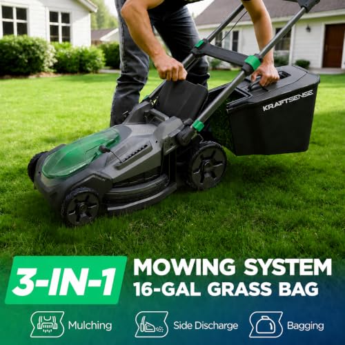 20.5" 40V Brushless Cordless Electric Self Propelled Lawn Mower - size: 20.5 Inch