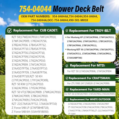 754-04044 Deck Belt 134" x 0.5" Replacement for Cub Cadet - size: 754-04044