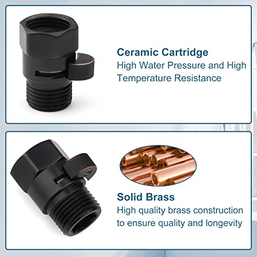 Midanya G1/2" Water Flow Control Shower Shut Off Valve,Oil Rubbed Bronze - color: Bronze