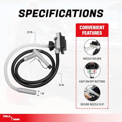 TERA PUMP Cordless Battery Powered Liquid Transfer Pump (4.0 GPM) - style: AutoStop Nozzle