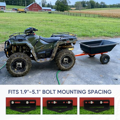Universal Heavy Duty Zero Turn Trailer Hitch, 1/2" Hitch Pin Included - size: Lawn Mower Hitch