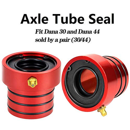 Axle Tube Seal Pair MG21103 Front Outer Axle Seals Dana 30/44 for Jeep JKUR Jeep Wrangler YJ JK TJ XJ ZJ MJ 2PCS-Red - color: red