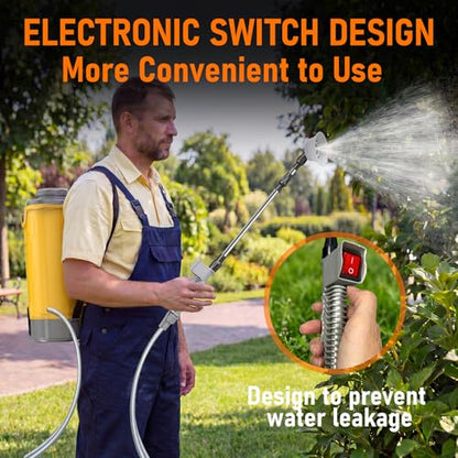 4.76 Gallon Battery Powered Backpack Sprayer Fit for DeWalt 20V Battery