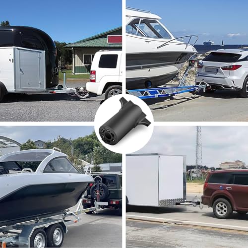 Nilight 7 Way to 4-Way Flat Blade Trailer Adapter - color: 7Pin to 4Pin Trailer Adapter