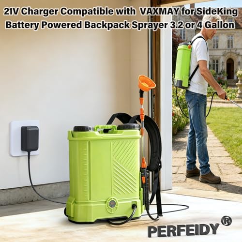 21V Power Cord for VAXMAY for SideKing Backpack Sprayer 3.2 or 4 Gallon UL