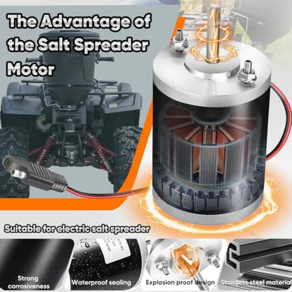 12V Salt Spreader Motor Replacement for Buyers SaltDogg 3000966