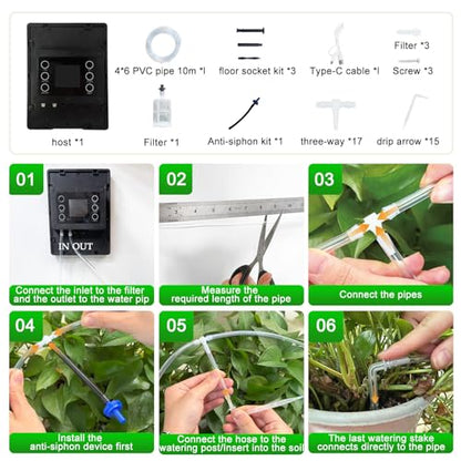Solar Drip Irrigation System Automatic Plant Watering Device for Garden