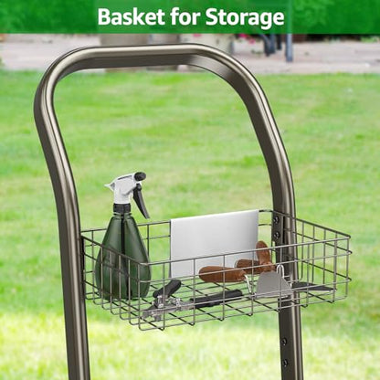 GOFORWILD Garden Hose Reel Cart, Holds 200Ft 5/8" Hose, Easy Install