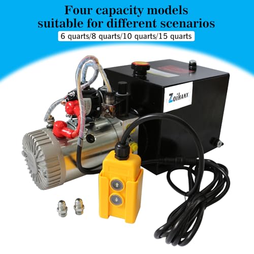 Hydraulic Power Unit,10 Quart Double Acting Metal Reservoir Pump - size: 10 Quart Double