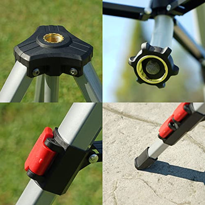 Eden 94152 PRO Heavy Weight Telescoping Tripod (5.37 lbs) Multi-Pattern Turbo Gear Drive Sprinkler, w/Quick Connect Starter Kit, 360 Degree Coverage