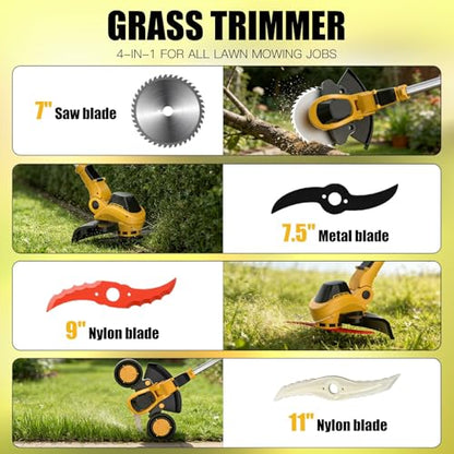 Givilo 11-Inch Weed Wacker Cordless Compatible with DEWALT 20V MAX Battery