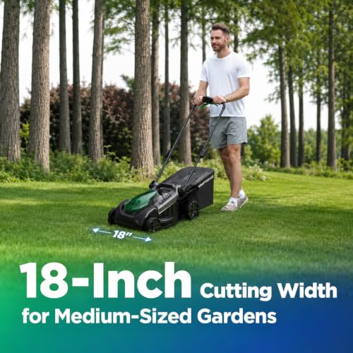 18" 40V Max Brushless Cordless Electric Lawn Mower - size: 18" lawn mower