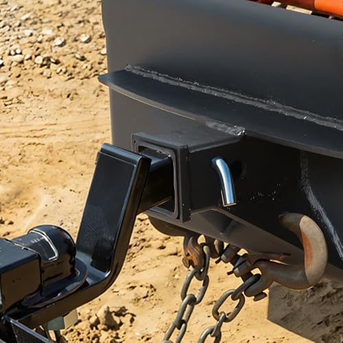 Mini Skid Steer Attachment Plate with 2" Receiver Compatible with Boxer Ramrod Toro Dingo Ditch Witch Finn Thomas,Black