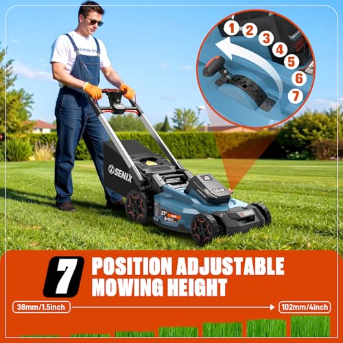 SENIX 60 Volt Max* 21-Inch 3-in-1 Cordless Push Lawn Mower - size: 21in with 6Ah Battery