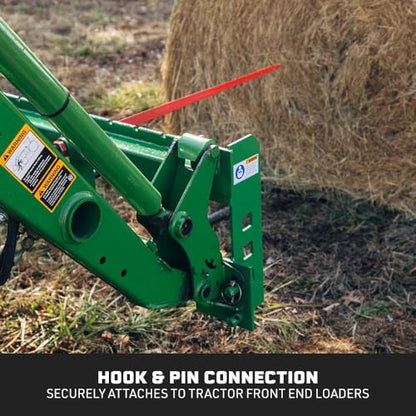 Titan Attachments Economy Series Hay Frame, 32" C2 Hay Spear & Stabilizer Spears, Hook and Pin Mounting Style, Rated 4000 LB, 2" Receiver Hitch - size: 32" Main Spear + 17.5" Stabilizers