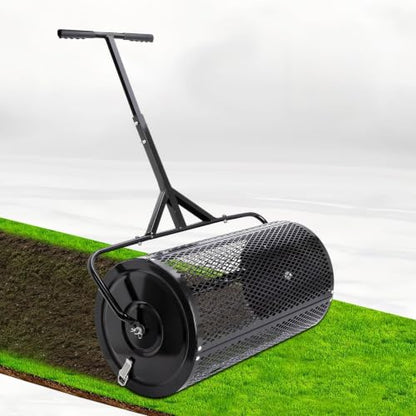 24 Inch Compost Spreader, Metal Mesh Peat Moss Spreader for Lawns - size: 24 Inch