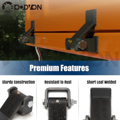 Dump Trailer Gate Hinges with Grease Fitting, Weldable Trailer Door Hinge | Heavy Duty Short Leaf Design Strap Hinges, Raw Surface Finish, 4 Pack