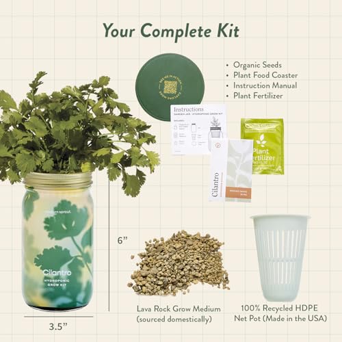 Modern Sprout Hydroponic Grow + Harvest Bundle - color: Cilantro Garden Jar + Chartreuse Shears