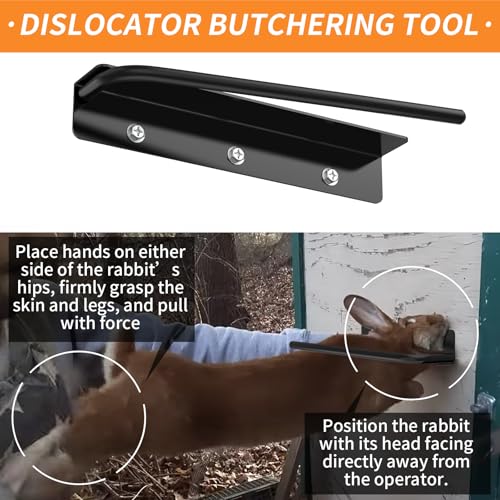 Meat Rabbit Dispatch Dislocator Butchering Tool – Heavy Duty Metal Wringer Neck Cervical Dislocation Tool for Humane Processing of Rabbits, Squirrels, and Other Small Animals - style: Dispatch Tool