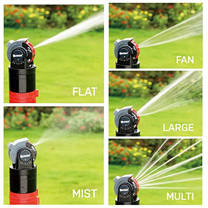 Eden 94150 Multi-Pattern Turbo Gear Drive Metal Tripod Sprinkler Plus One-Direction Misting System w/Quick Connect Starter Kit, 360 Degree Coverage - style: Upgraded Tripod
