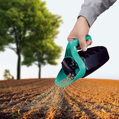 FLORA GUARD 30 oz Hand Seed Spreader, Adjustable Lawn Seed Spreader