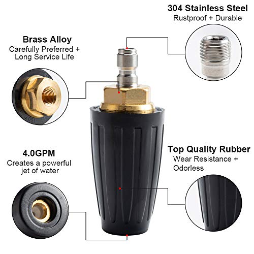AURORA CAR Pressure Washer Tips Turbo Nozzle Pressure Washer 4000 PSI Max