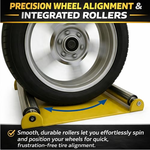 Tire Lifting Tool, Portable Wheel Mounting Aid with Rollers