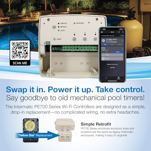 Intermatic PE723P Wi-Fi Pool Timer, 120-277VAC, 2-Circuit, Outdoor Rated - style: PE723P