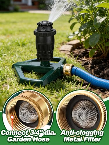 Acostop Sprinklers for Yard with Sturdy Zinc Alloy Base