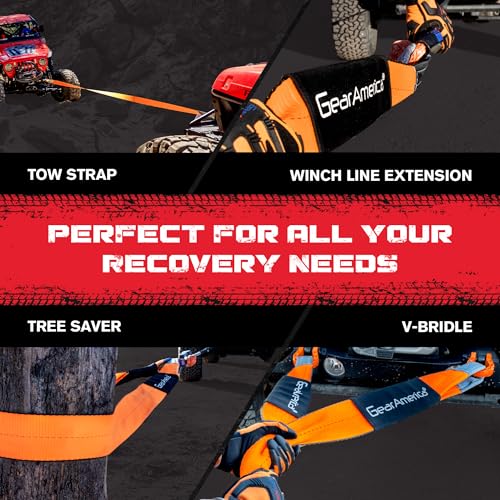 GearAmerica Heavy Duty Tow Strap 4 x 30 ft - 46,076 lbs Tree Saver, 2-Pack - color: 4"x30', size: 2 Pack