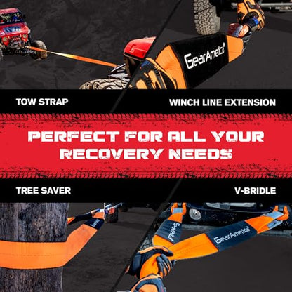 GearAmerica Heavy Duty Tow Strap 4 x 30 ft - 46,076 lbs Tree Saver, 2-Pack - color: 4"x30', size: 2 Pack