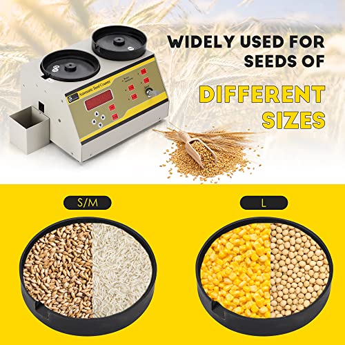CGOLDENWALL Automatic Counter Machine Microcomputer Counting Instrument for Rice Soybean Corn Wheat Grain Particles 110V
