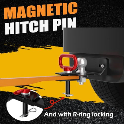 Upgraded Zero Turn Lawn Mower Hitch with 2" Hitch Ball & Hitch Pin, 6mm Thicker Heavy Duty Steel Bolt On Trailer Hitch, Compatible with Many Models Lawn Mower, Tractor, Trailer, Golf Cart, ATV Etc. - size: 2" Hitch Ball