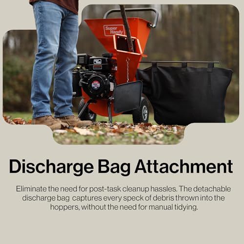 SuperHandy Wood Chipper Shredder Mulcher Ultra Heavy Duty 7HP 3 in 1 Multi-Function 3" Inch Max Capacity (Amazon Exclusive)